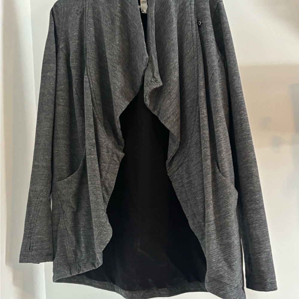 Lululemon Athletica Charcoal Open Front Cardigan